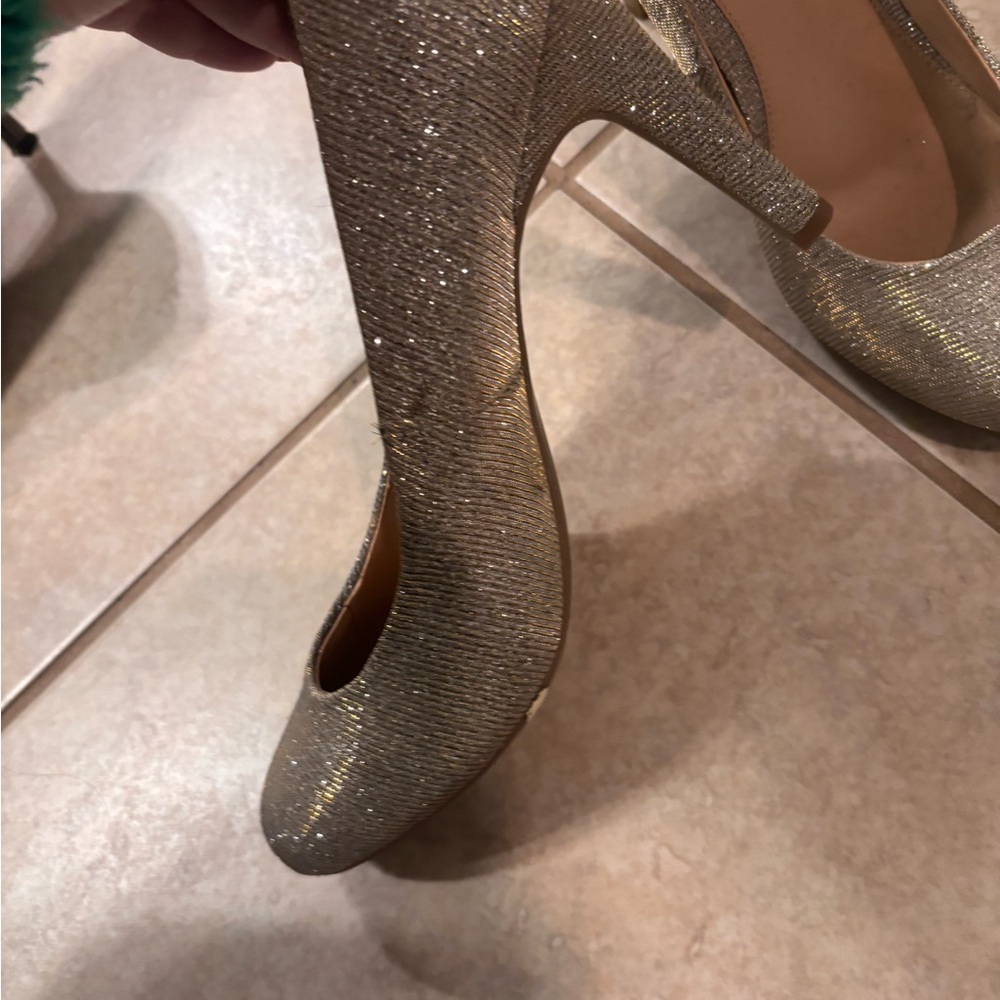 Kelly & Katie Shimmering Gold Heels - Picture 4 of 7